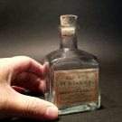 Antique Vintage Style Glass Whiskey Medicine Apothecary Decanter Bottle