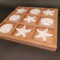 Vintage Style Coastal Starfish Sand Dollar Tic Tac Toe Coffee Table Game
