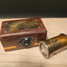 Vintage Antique Style Solid Brass Telescope w Box