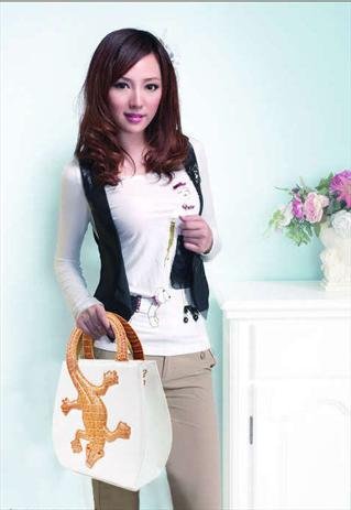 Crocodile Handbag White