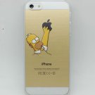 Hard Transparent  Cover  For Iphone 5s and 4s Case  Simpsons Gasp and cartoon family logo