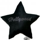 Hollywood Star Studded Plush Pillow - Black- 3672