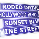 Hollywood Street Signs Packag, Vine, Sunset, Rodeo dr - 3074