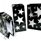 Set of 12 Silver Stars Gift Bags with Silver toned cord handles 8 x 11" - 6079dz Set of 12 Silver Stars Gift Bags with Silver toned cord handles 8 x 11" - 6079dz
