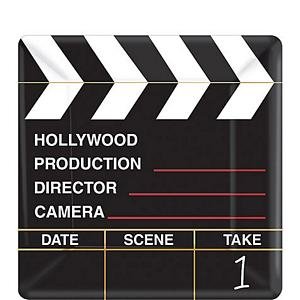 Director Cut Small Clapboard Paper Plates - 8362