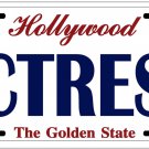 Actress License Plate - 3206