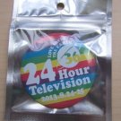 ARASHI 24 HOUR HR TV TELEVISION 2013 OFFICIAL GOOD CAN BADGE RAINBOW NEW