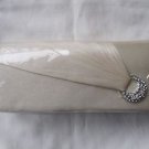 WOMEN SATIN WEDDING EVENING BRIDAL PARTY CLUTCH HANDBAG POUCH PURSE CHAMPAGNE