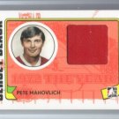 2009-10 ITG 1972 The Year In Hockey Game Used Jersey Black #M14 Pete Mahovlich