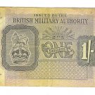 British Military Authority - WWII 1 Shilling Note