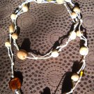 Long Necklace in Cream Hemp