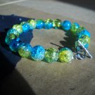 Blue & green glass bracelet