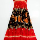 BOHO PRINTED FLOWER DESIGN HALTER DRESS S M L