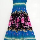 GYPSY BOHO PRINTED FLOWER DESIGN HALTER DRESS S M L