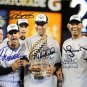 YANKEES CORE 4 SIGNED PHOTO 8X10 RP AUTOGRAPHED JORGE POSADA ANDY PETTITTE ++