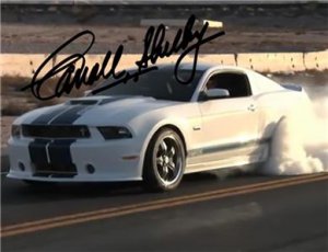 CARROLL SHELBY SIGNED PHOTO 8X10 RP AUTOGRAPHED 2012 MUSTANG GT350