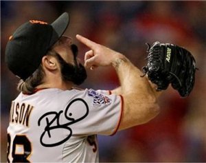 BRIAN WILSON SIGNED PHOTO 8X10 RP AUTO SAN FRANCISCO GIANTS