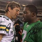 AARON RODGERS MICHAEL VICK SIGNED PHOTO 8X10 RP AUTO