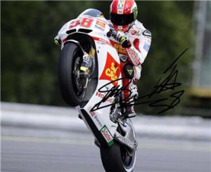 MARCO SIMONCELLI MOTOGP SIGNED PHOTO 8X10 RP AUTO