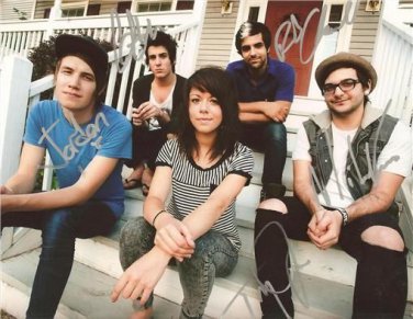 ** WE ARE THE IN CROWD BAND GROUP SIGNED PHOTO 8X10 RP AUTOGRAPHED ALL 5 MEMBERS