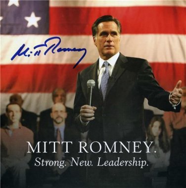 MITT ROMNEY SIGNED PHOTO RP AUTOGRAPHED NEW PRESIDENT ?