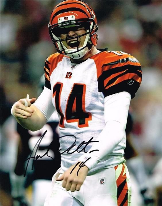 * ANDY DALTON SIGNED PHOTO POSTER JERSEY 8X10 RP AUTOGRAPHED BENGALS