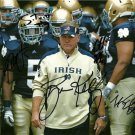 2012 NOTRE DAME TEAM SIGNED PHOTO 8X10 RP MANTI TE'O  BRIAN KELLY EVERETT GOLSON