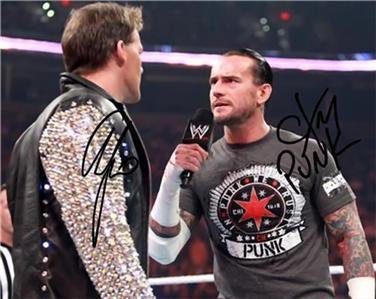 CM PUNK CHRIS JERICHO SIGNED PHOTO 8X10 RP AUTO AUTOGRAPHED WWE WRESTLING