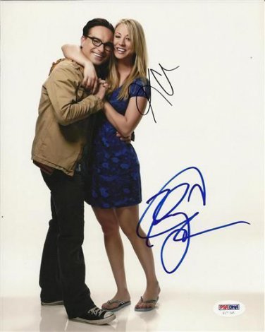 KALEY CUOCO & JOHNNY GALECKI SIGNED PHOTO 8X10 RP AUTOGRAPHED BIG BANG THEORY