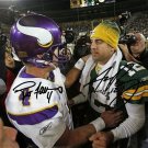 AARON RODGERS AND BRETT FAVRE SIGNED PHOTO 8X10 RP AUTOGRAPHED PACKERS *