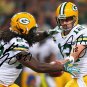 EDDIE LACY & AARON RODGERS SIGNED PHOTO 8X10 RP AUTOGRAPHED * GREEN BAY