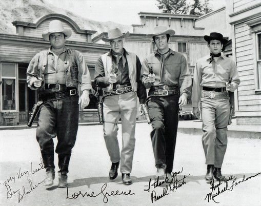 BONANZA FULL CAST SIGNED POSTER PHOTO 8X10 RP AUTOGRAPHED