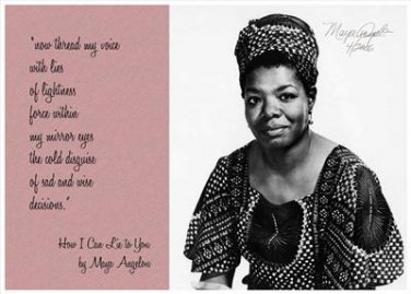 MAYA ANGELOU SIGNED PHOTO 8X10 RP AUTOGRAPHED POET * AUTHOR * WITH POEM
