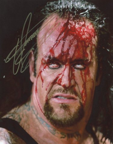 THE UNDERTAKER SIGNED PHOTO 8X10 RP AUTOGRAPHED BLOOD WWF WWE WRESTLING