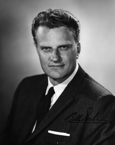 REV BILLY GRAHAM SIGNED PHOTO 8X10 RP AUTOGRAPHED * REVEREND
