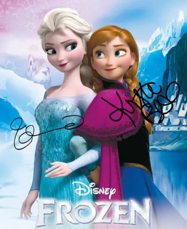 * IDINA MENZEL KRISTEN BELL SIGNED PHOTO 8X10 RP AUTOGRAPHED FROZEN