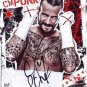 CM PUNK SIGNED PROMO PHOTO 8X10 RP AUTOGRAPHED WWE