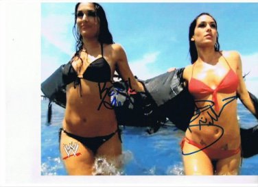 THE BELLA TWINS SIGNED PHOTO 8X10 RP AUTOGRAPHED DIVAS WWE WRESTLING