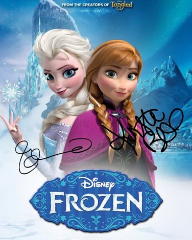 IDINA MENZEL KRISTEN BELL SIGNED PHOTO 8X10 RP AUTOGRAPHED FROZEN