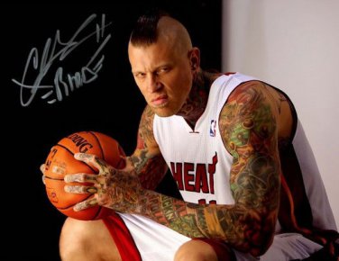" BIRDMAN " CHRIS ANDERSEN SIGNED PHOTO 8X10 RP AUTOGRAPHED MIAMI HEAT !