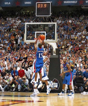 MARIO CHALMERS SIGNED PHOTO 8X10 RP AUTOGRAPHED KANSAS * THE SHOT