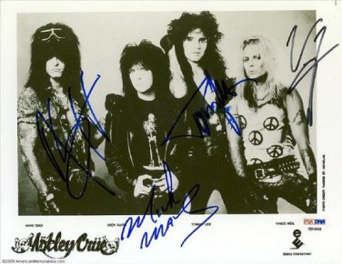 MOTLEY CRUE BAND SIGNED POSTER PHOTO 8X10 RP AUTOGRAPHED NIKKI SIXX VINCE NEIL