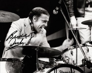 BUDDY RICH SIGNED PHOTO 8X10 RP AUTOGRAPHED ** LEGENDARY DRUMMER