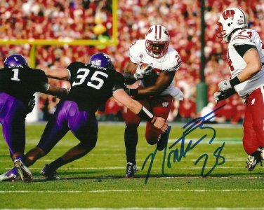 MONTEE BALL SIGNED PHOTO 8X10 RP AUTOGRAPHED WISCONSIN BADGERS DENVER BRONCOS