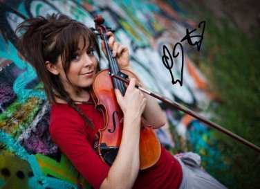 LINDSEY STIRLING SIGNED POSTER PHOTO 8X10 RP AUTOGRAPHED
