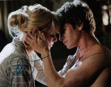 ANDREW GARFIELD EMMA STONE SIGNED POSTER PHOTO 8X10 RP AUTOGRAPHED SPIDER MAN