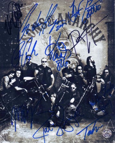 SONS OF ANARCHY AUTOGRAPHED SIGNED 8X10 RP PHOTO CHARLIE HUNNAM AND CAST