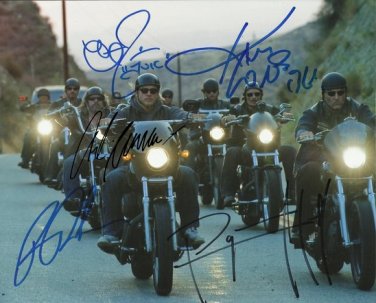 SONS OF ANARCHY AUTOGRAPHED SIGNED 8X10 RP PHOTO CHARLIE HUNNAM AND CAST