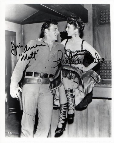 AMANDA BLAKE JAMES ARNESS SIGNED PHOTO 8X10 RP GUNSMOKE CAST