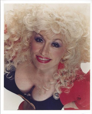 DOLLY PARTON SIGNED PHOTO 8X10 RP AUTOGRAPHED * BLUE SMOKE IN